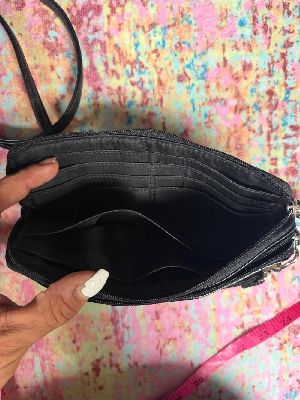 Coach Signature Crossbody in Black and Tan